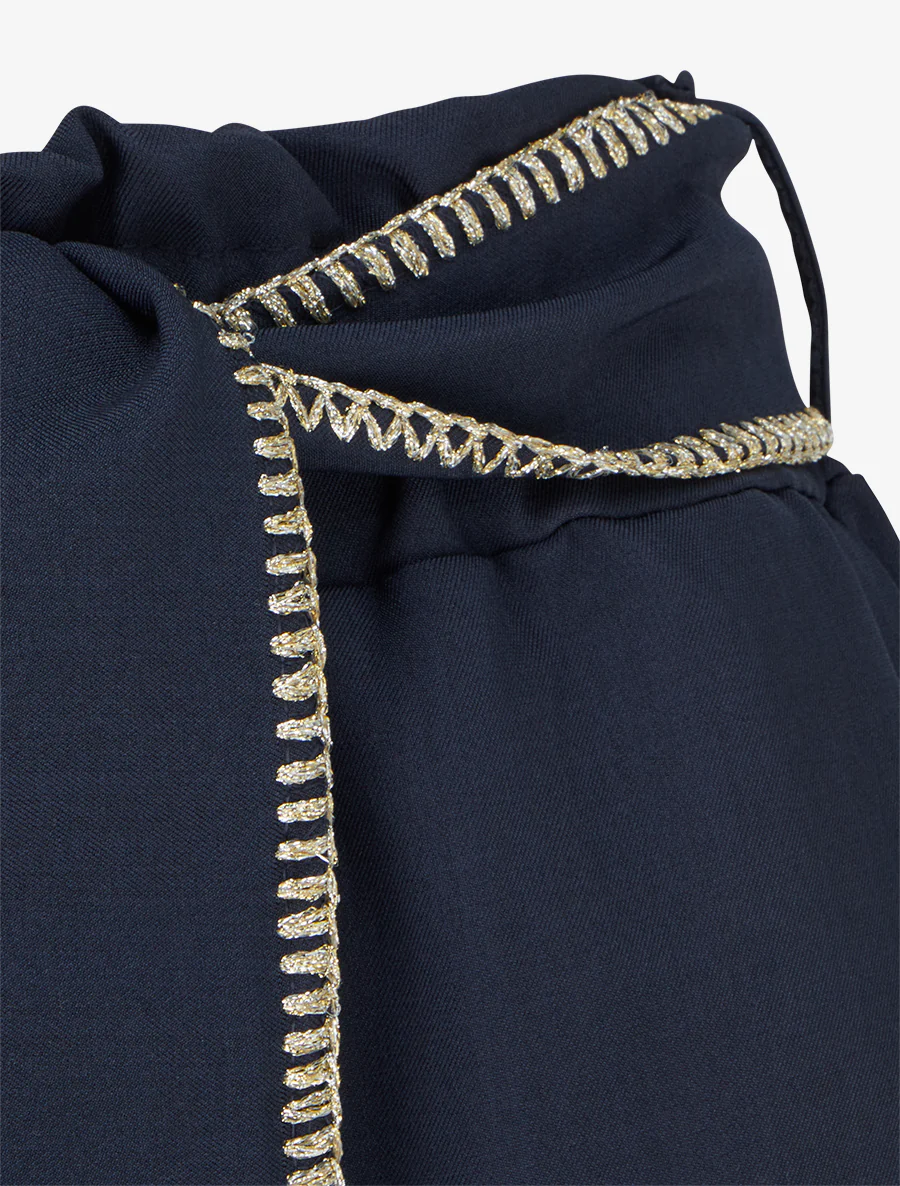 Ceintuurbroek met iriserend detail - Marine - Image 3