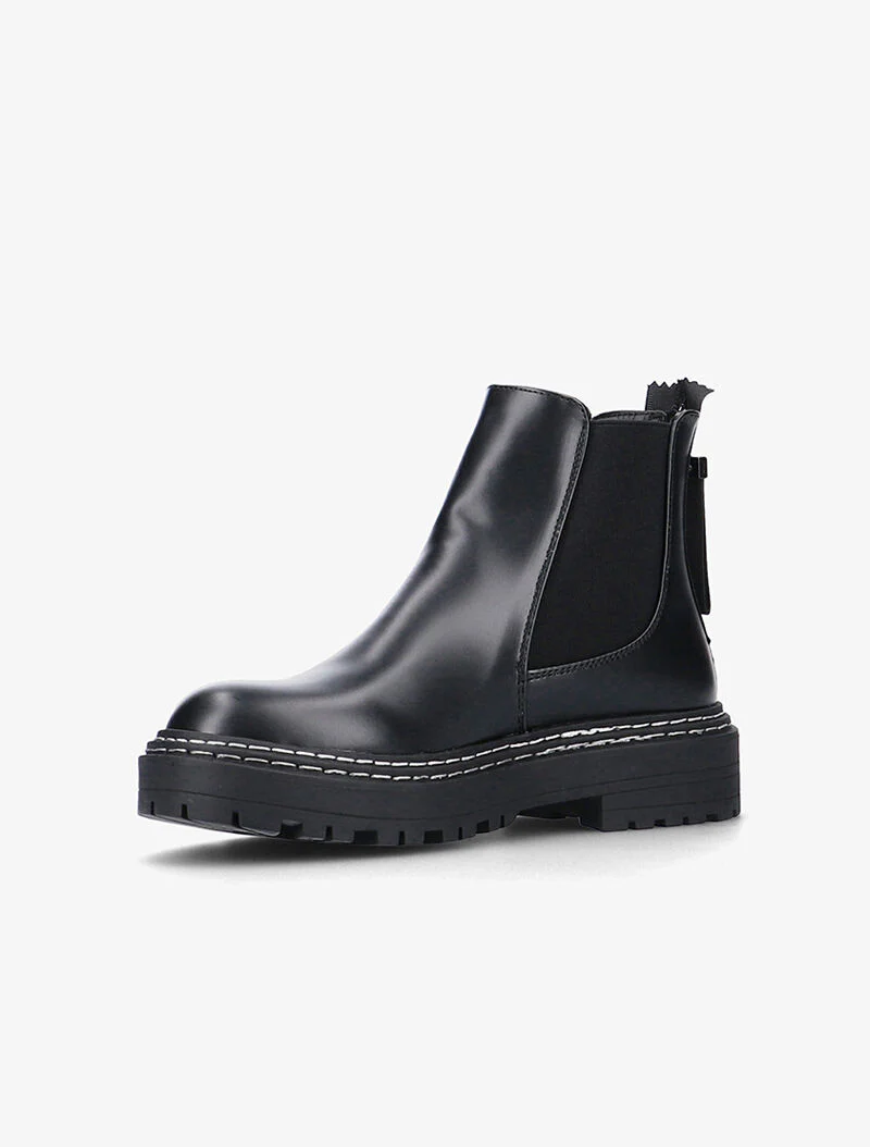 Chelsea boots met dikke zool - zwart - Image 3