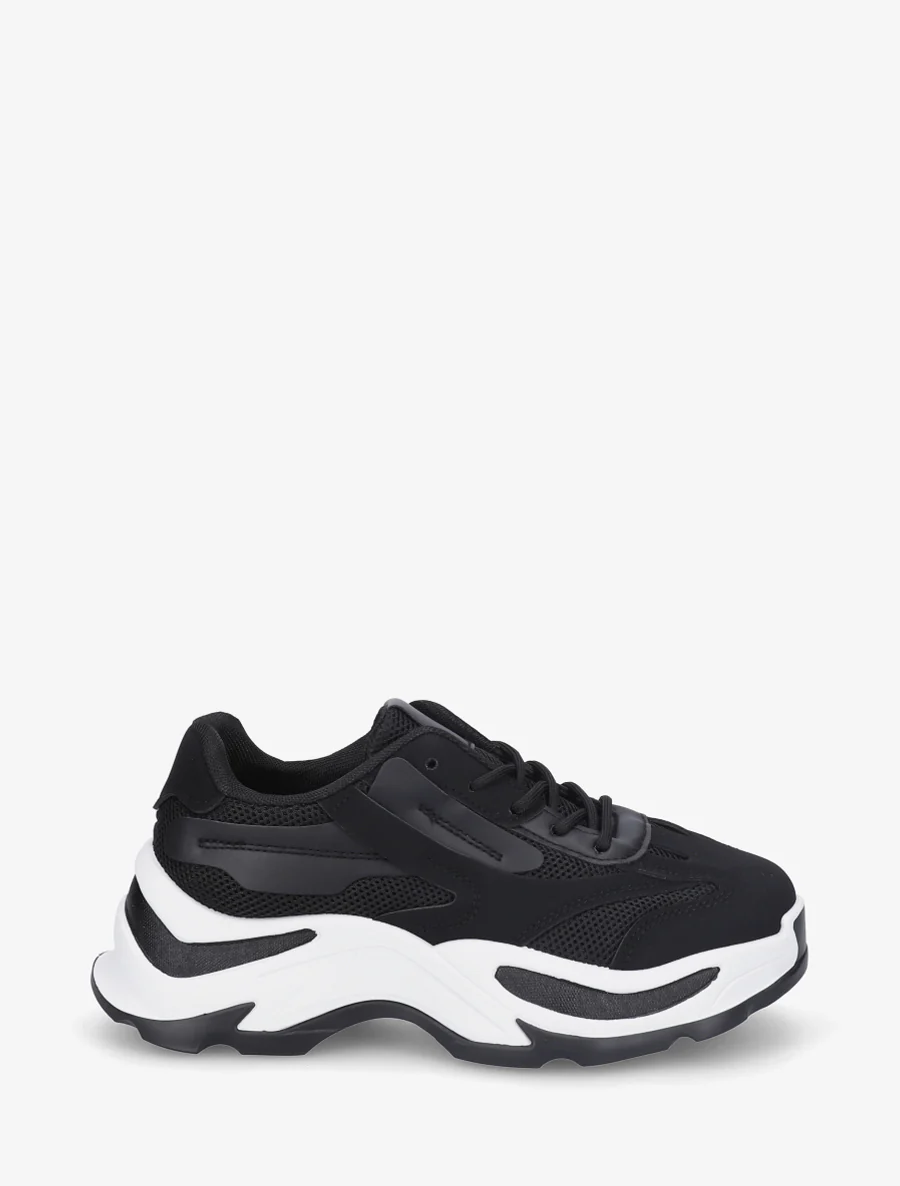 Chunky zool sneakers - Zwart