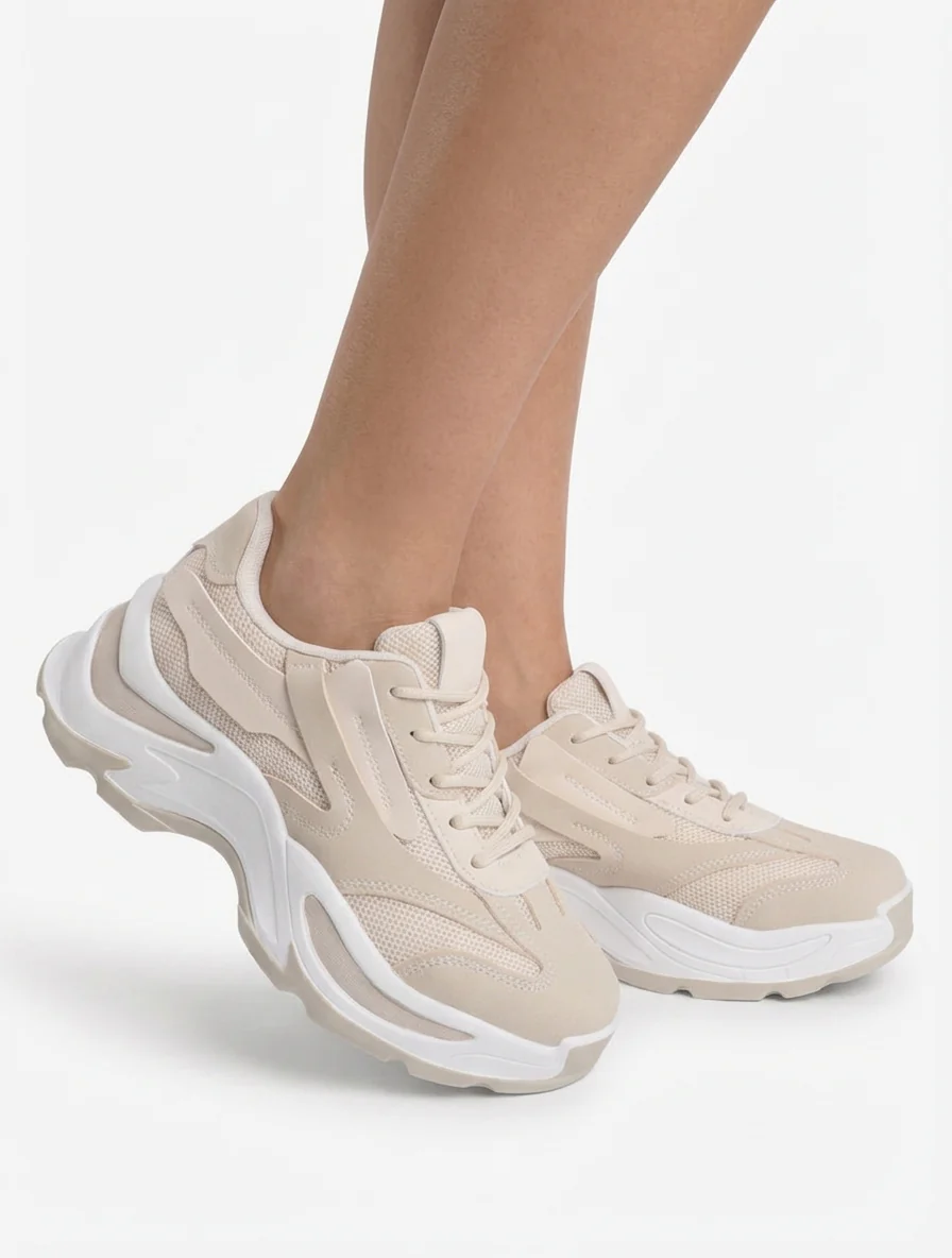 Chunky zool sneakers - Beige - Image 5