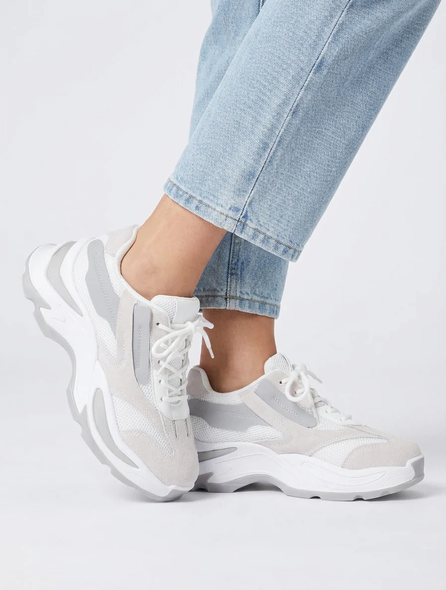 Chunky zool sneakers - Wit - Image 5