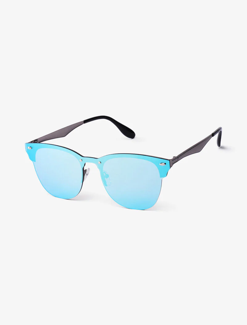 Clubmaster half-frame bril - blauw