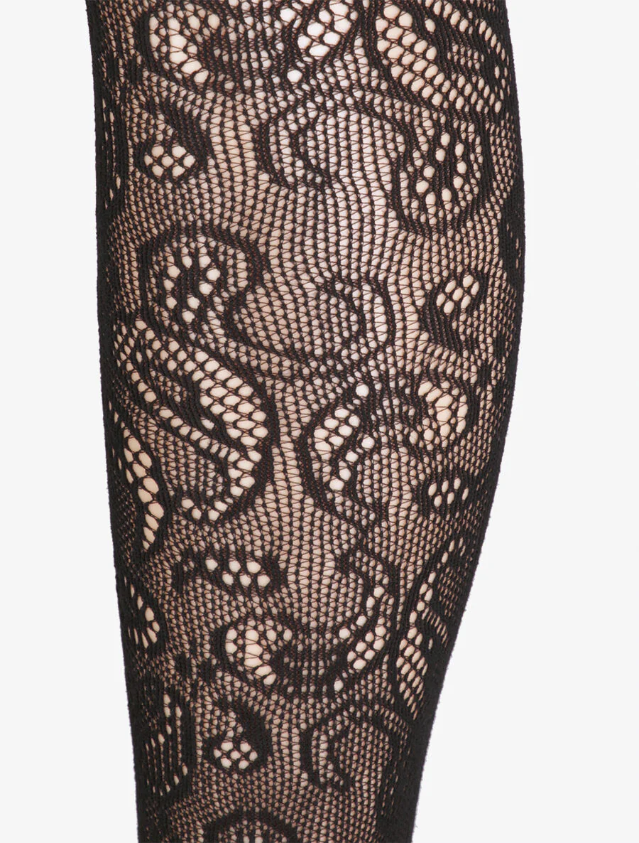 Netpanty's met paisleypatroon - Zwart - Image 2