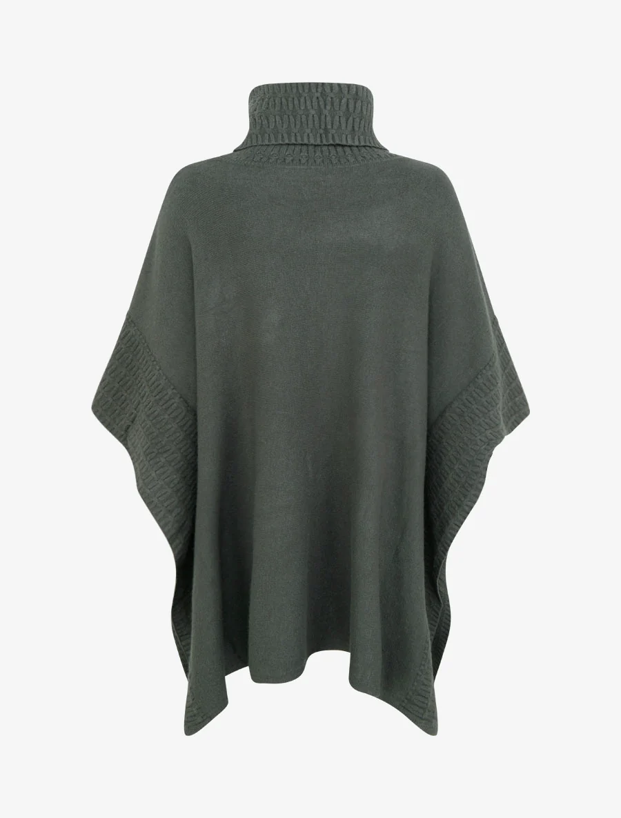 Coltrui poncho - Donker kaki - Image 2