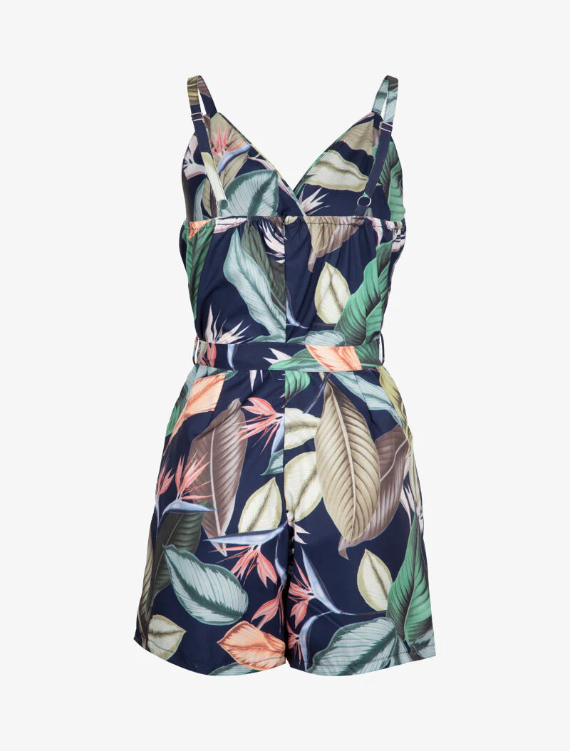 Combi-short met bladerenprint - marine - Image 3