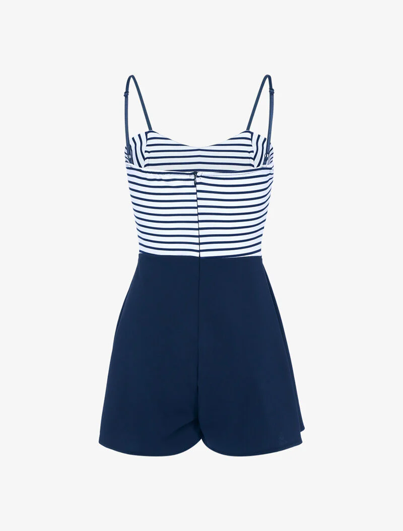 Combinatie jumpsuit met gestreept bovenstuk - marine - Image 3