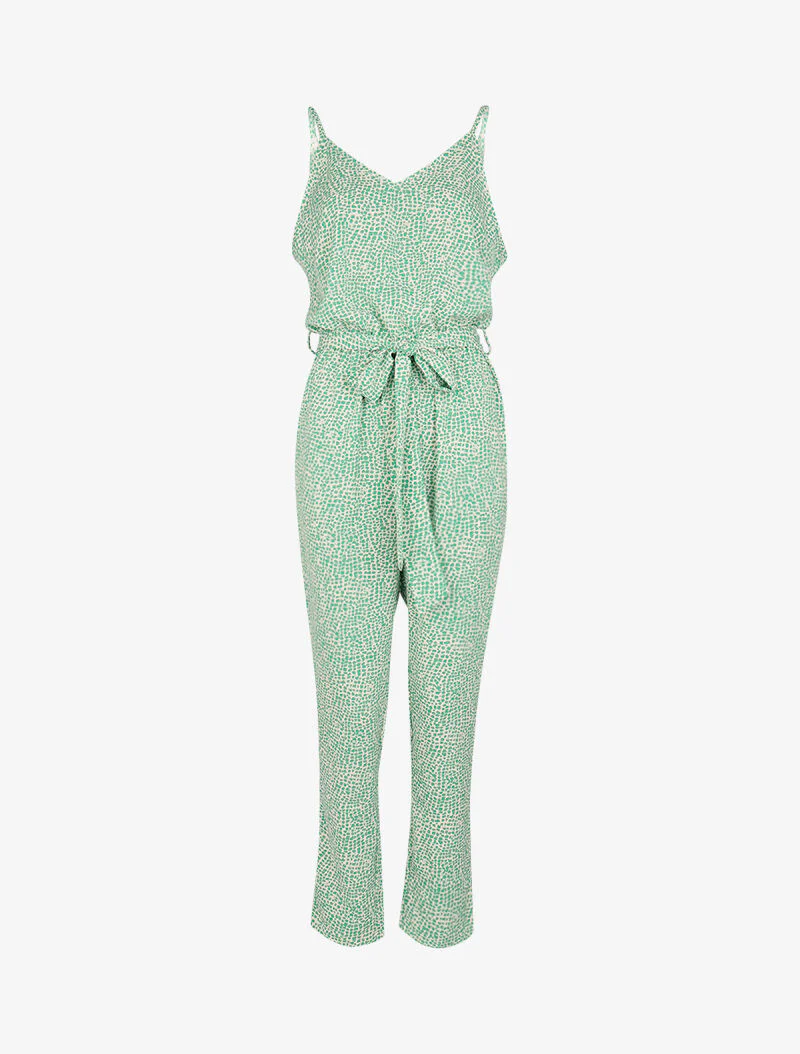 Combinatie met gespikkelde print - groen