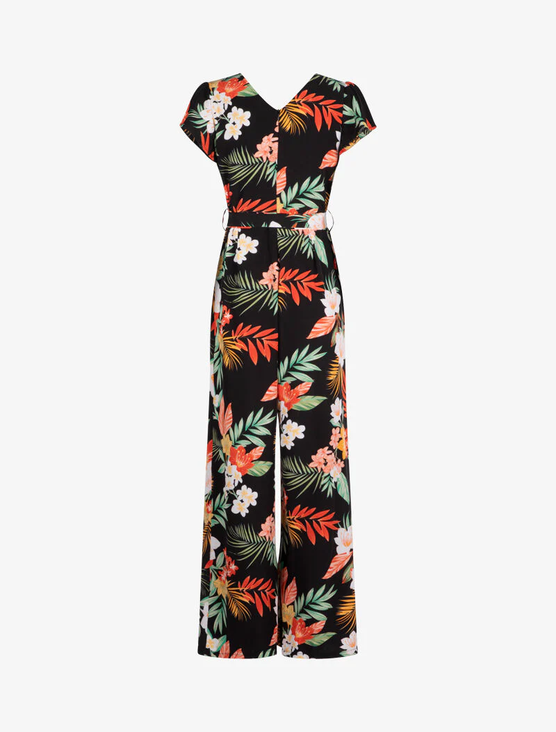 Combinatie met prints en volantmouwen - zwart - Image 3