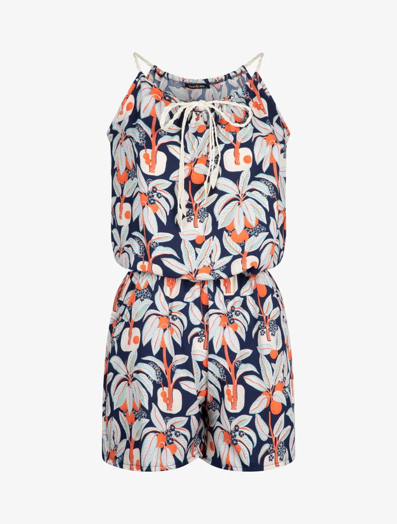 Jumpsuit met palmboomprint - marineblauw - Image 2