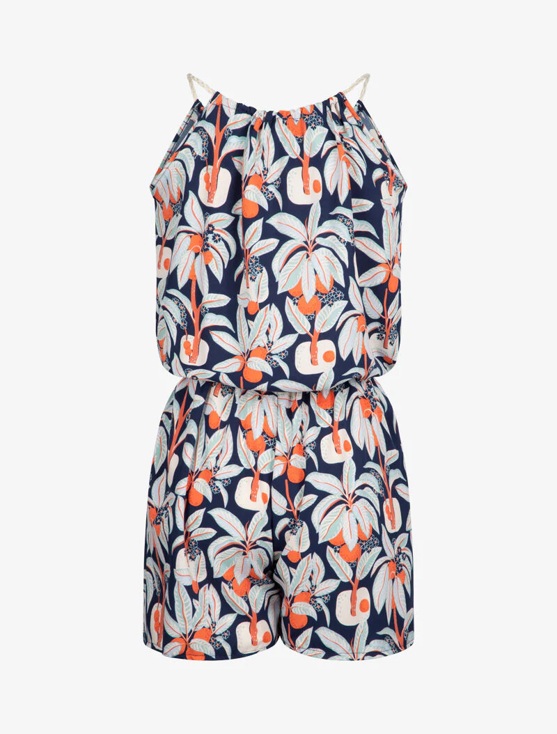 Jumpsuit met palmboomprint - marineblauw - Image 3