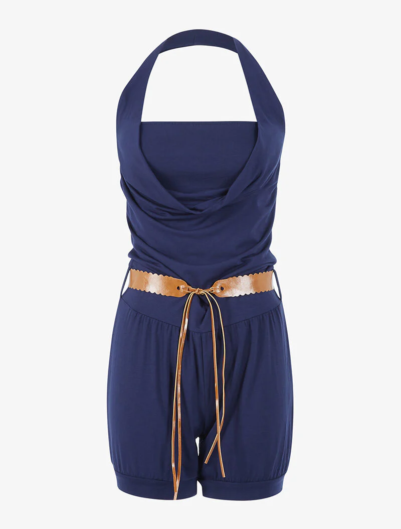 Gecentreerd jumpsuit - marineblauw