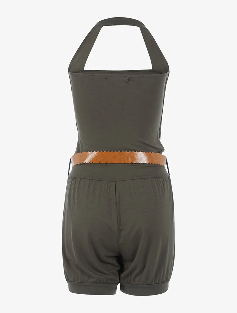 Ceintuur jumpsuit - kaki - Image 2