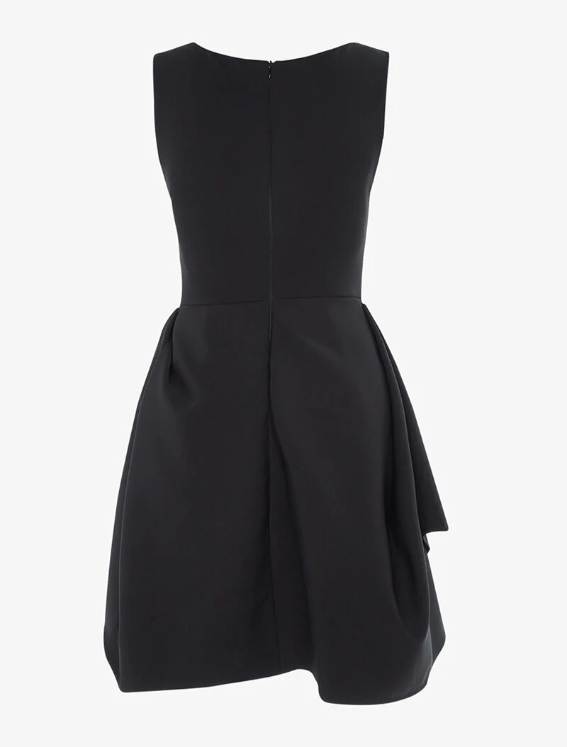 Jumpsuit met optische illusie, short met kanten rand - zwart - Image 2