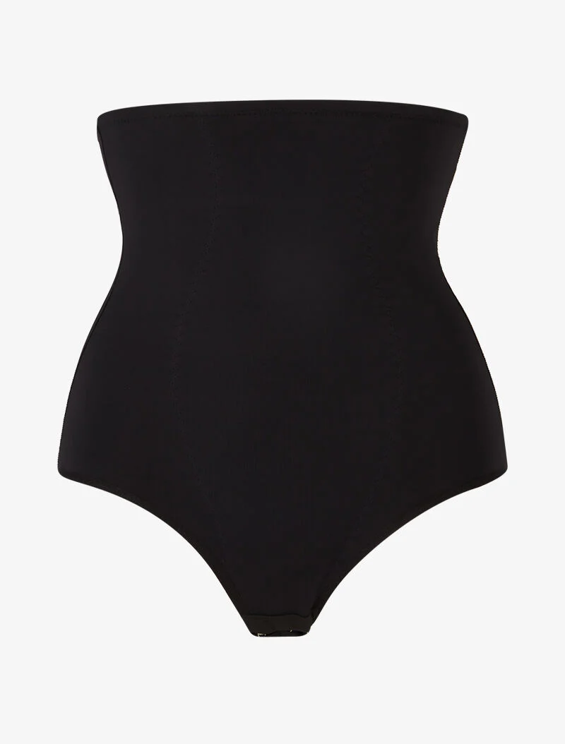 Corrigerende slip met contrasterende naden - zwart