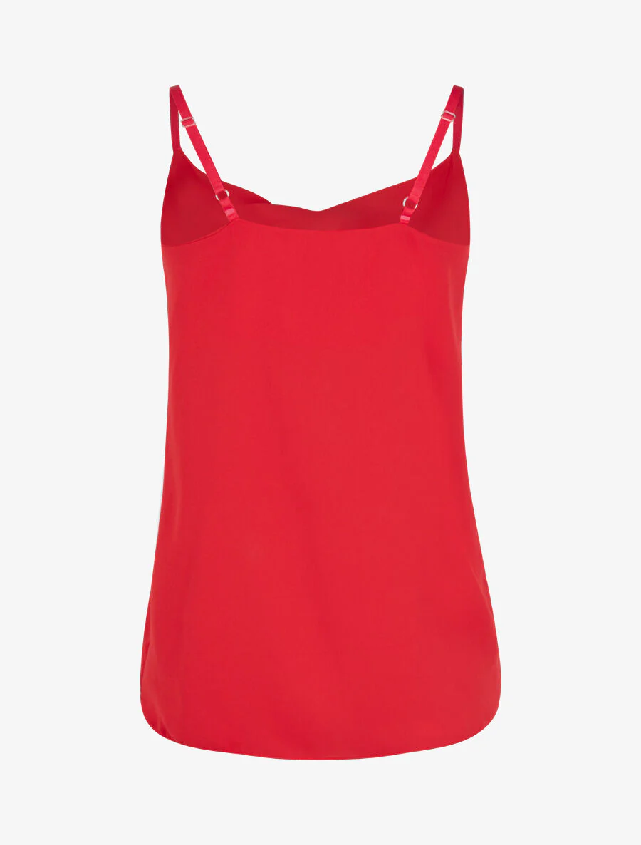 Caraco in voile met watervalhals - Rood - Image 2