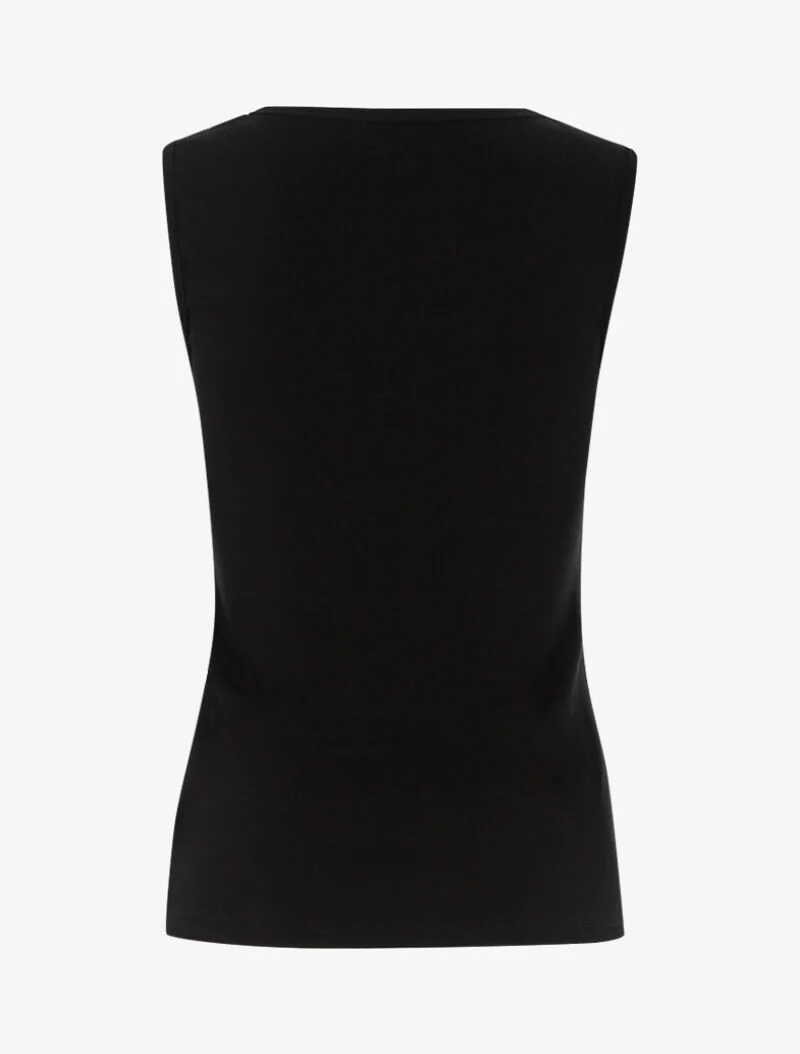 Tanktop met kanten inzetstuk - zwart - Image 2