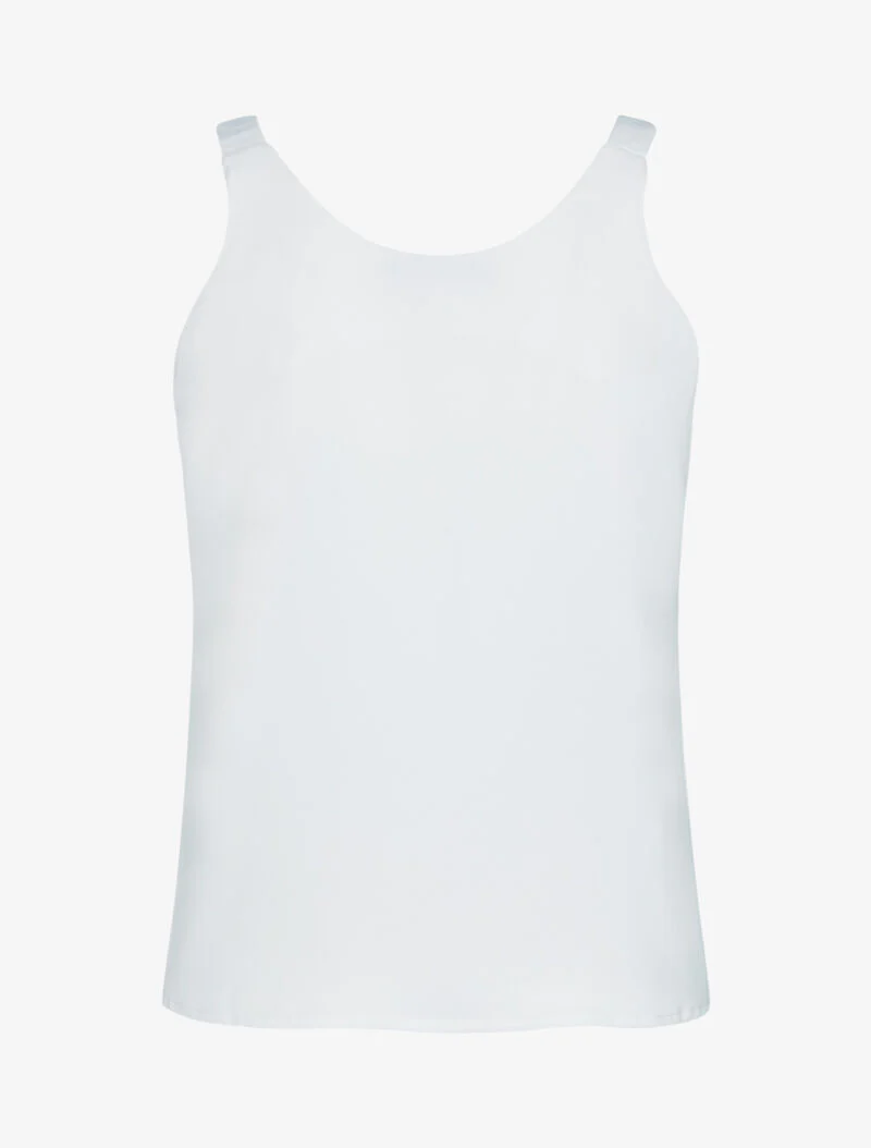 Tanktop met verstelbare bandjes met gespen - wit - Image 2