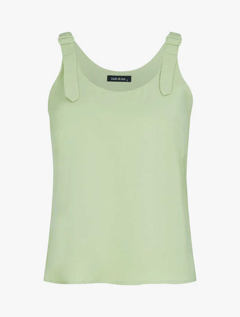 Tanktop met verstelbare bandjes met gespen - groen