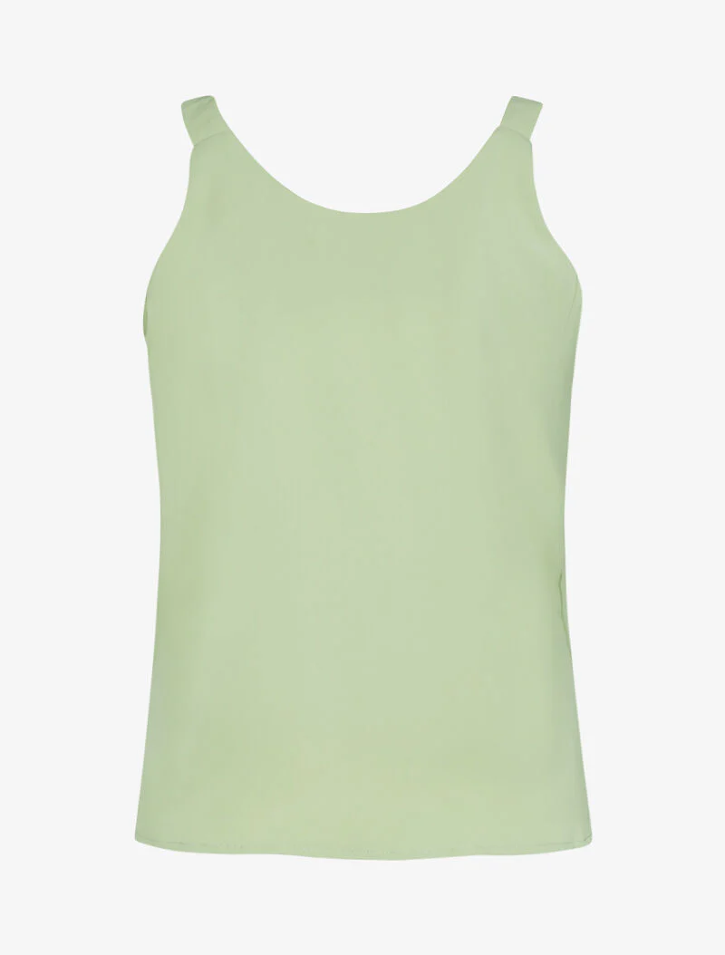 Tanktop met verstelbare bandjes met gespen - groen - Image 2
