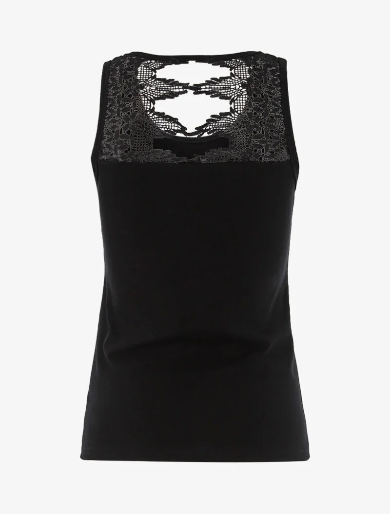Strass tanktop in de vorm van een zak - zwart - Image 2