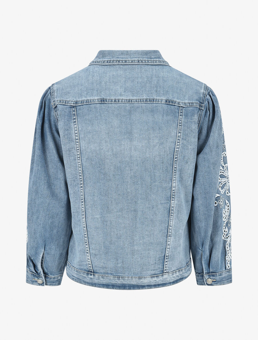 Denim jack met stijlvolle lange mouwen - blauw - Image 2