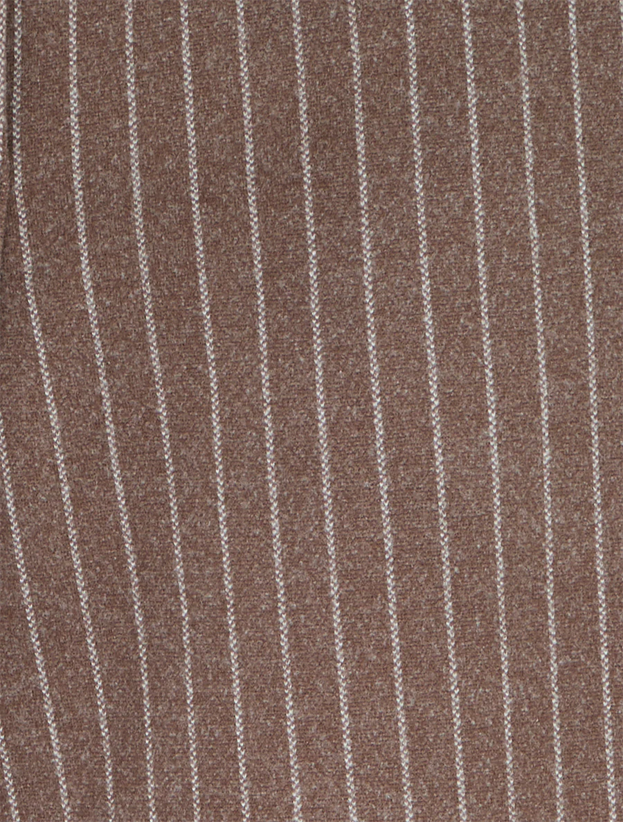 Dikke broek met strepenprint - Lichtbruin - Image 3