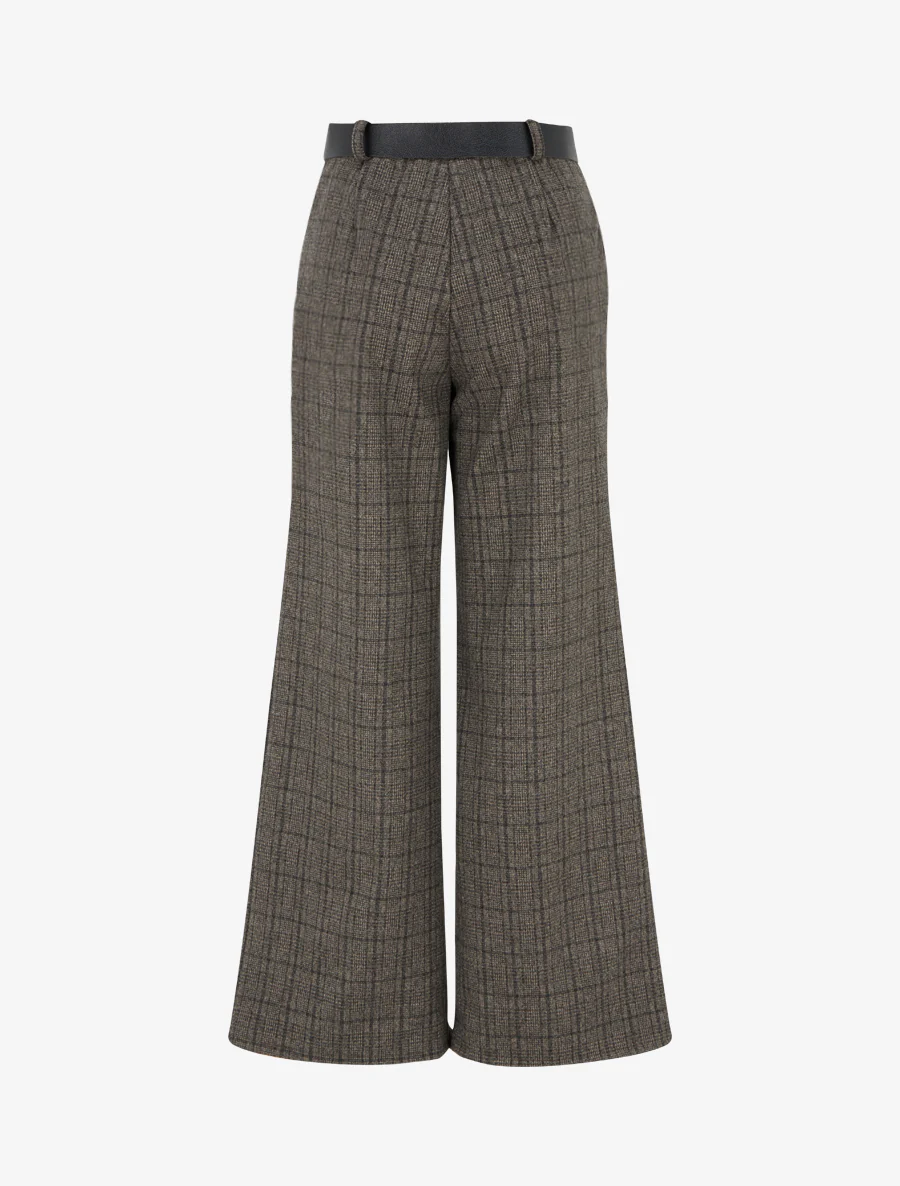 Dikke broek met tartanprint - Zwart - Image 2