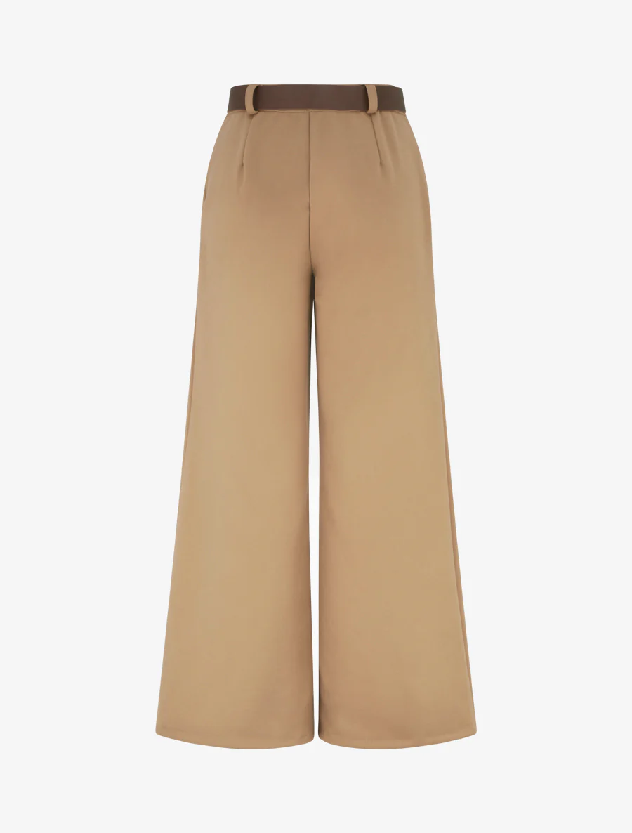 Dikke effen broek - Kameel - Image 2