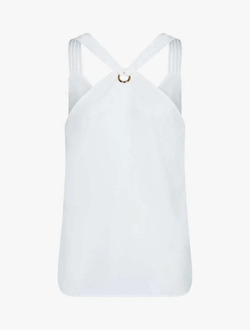 Doorschijnende tanktop met racerback - ecru - Image 2