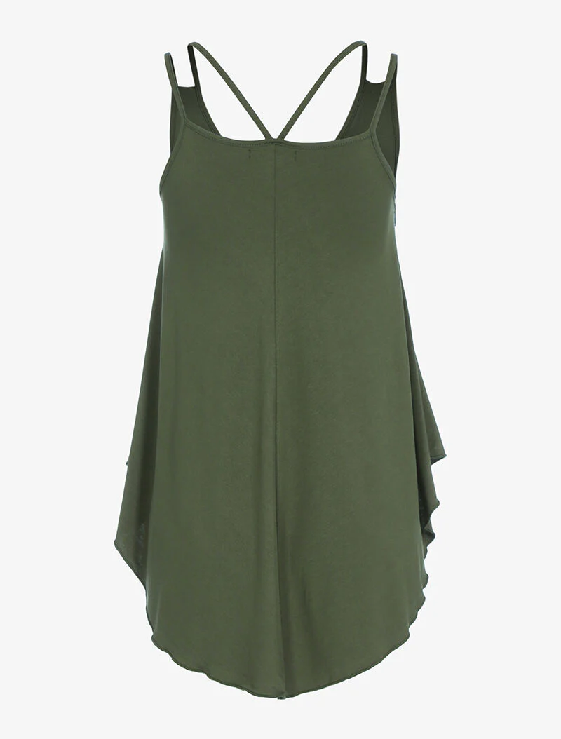 Dubbelbandjes tanktop - kaki - Image 2