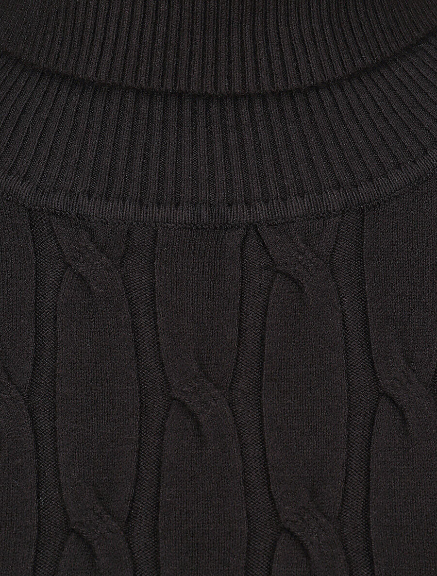 Dunne trui met rolkraag - Zwart - Image 3