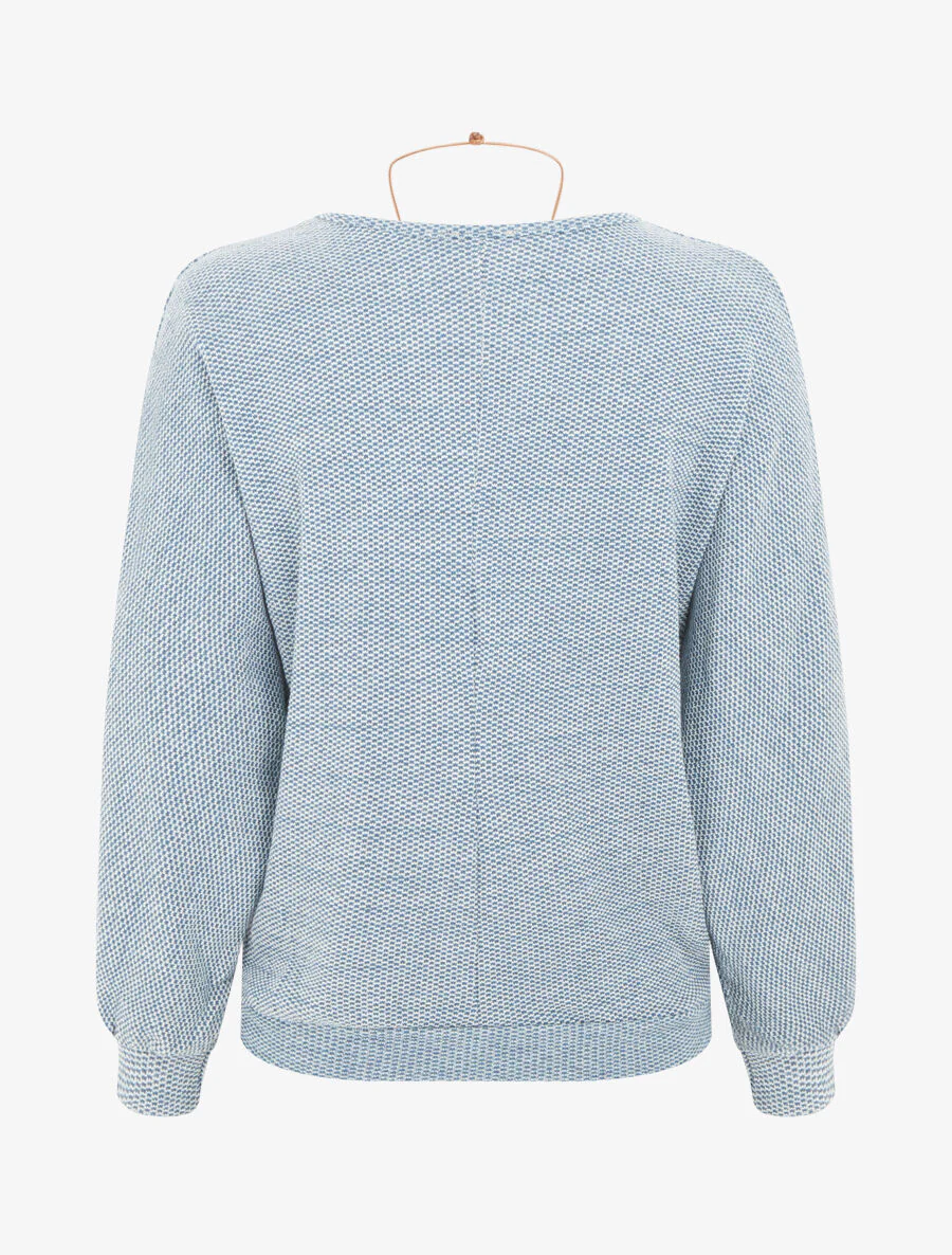 Dunne trui met ronde hals - Blauwgroen - Image 2