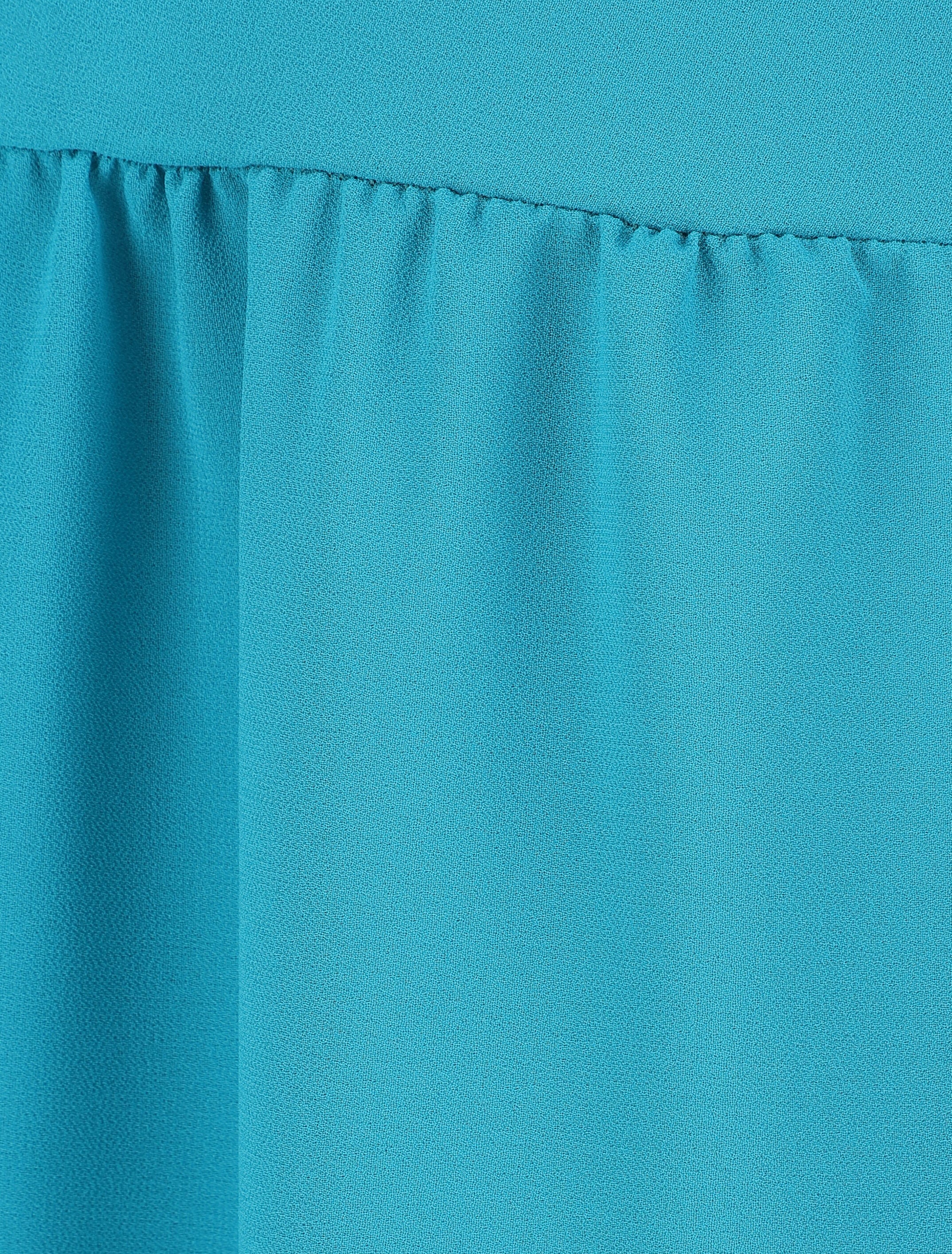 Een effen lange zijden rok - Blauwgroen - Image 3