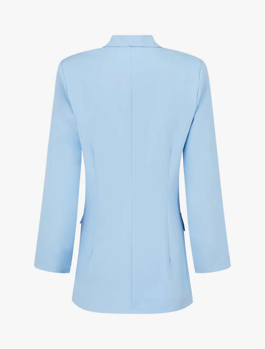 Effen blazer met lange mouwen - Lichtblauw - Image 2