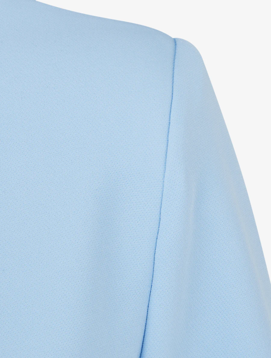 Effen blazer met lange mouwen - Lichtblauw - Image 3