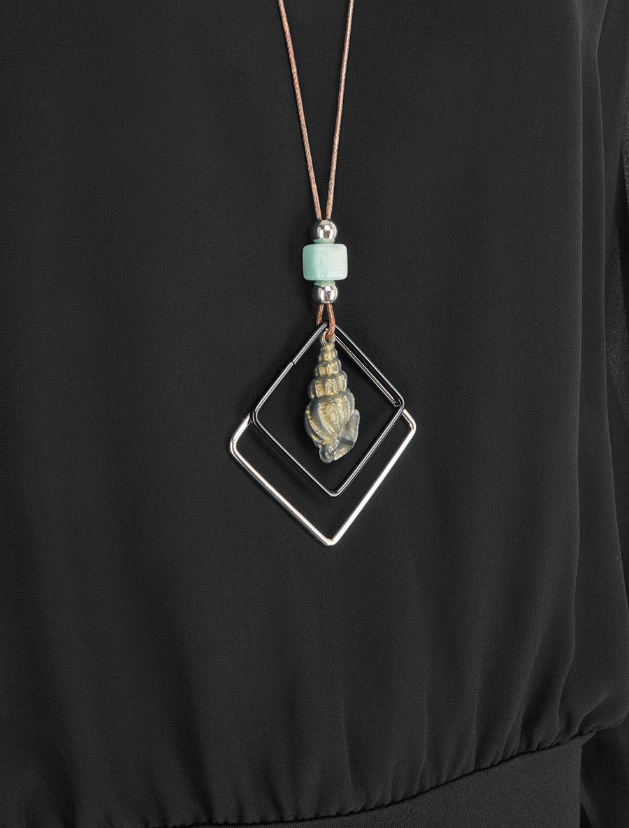 Effen blouse van voile met lange mouwen - Zwart - Image 3