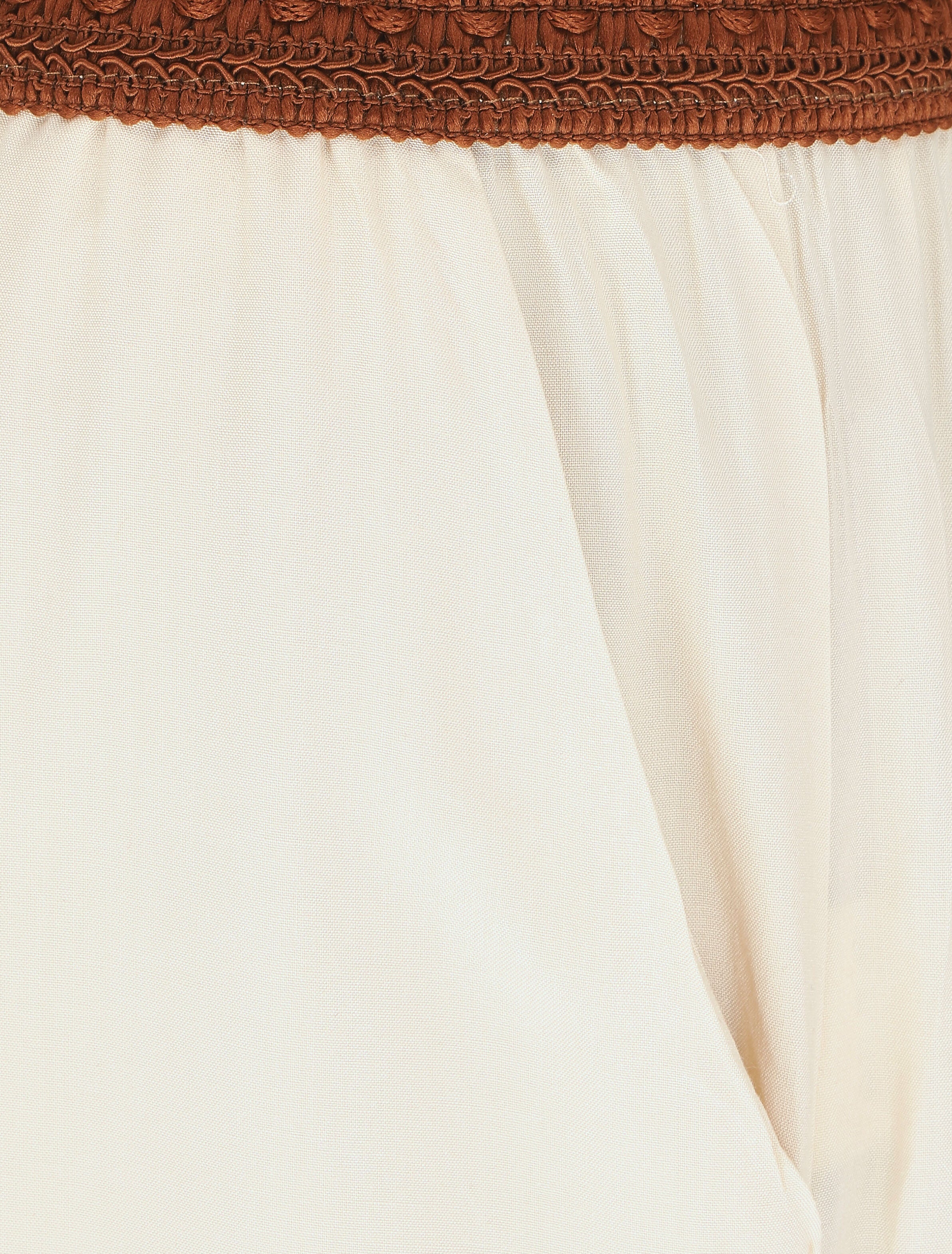 Effen broek met hoge taille. korset model - Beige - Image 3