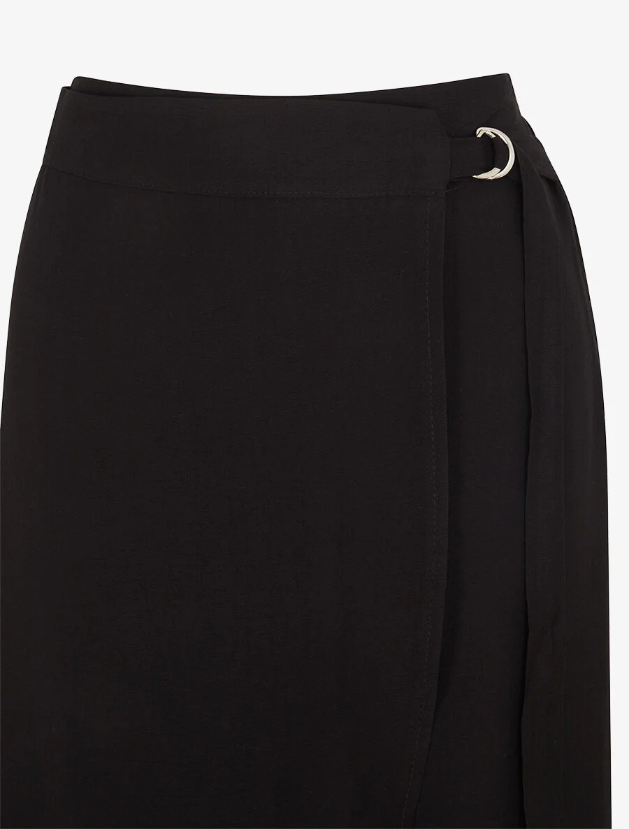 Effen broek met rechte pijpen - Zwart - Image 3