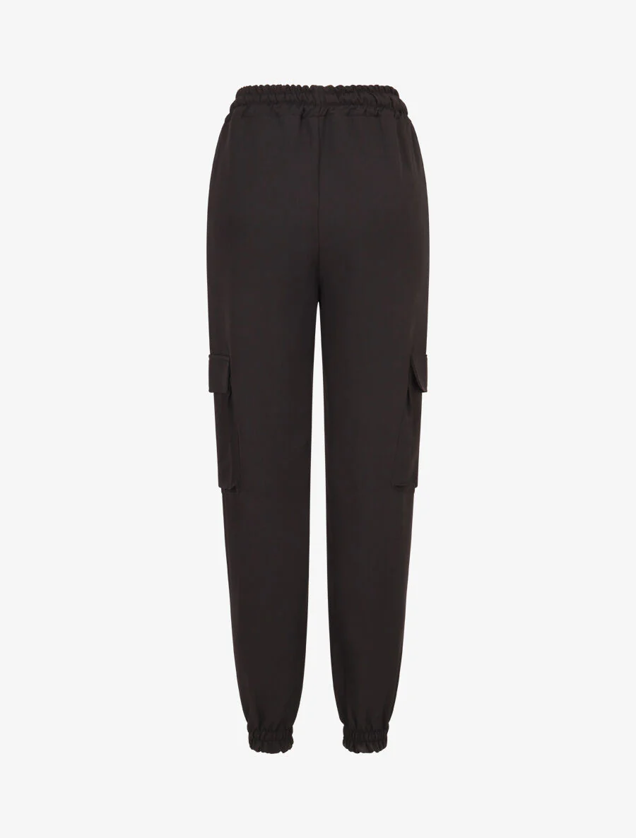 Effen cargo broek - Zwart - Image 2