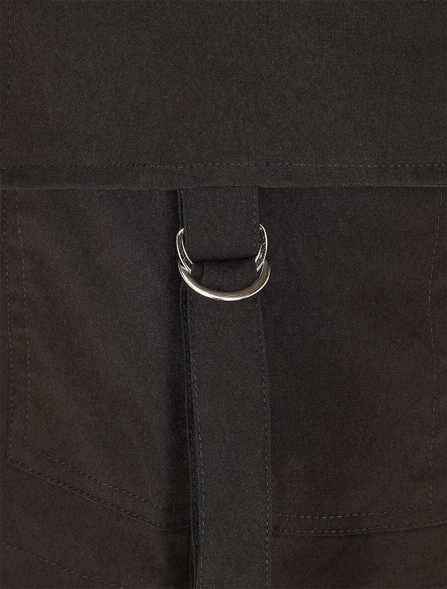 Effen cargo shorts-rok - zwart - Image 3