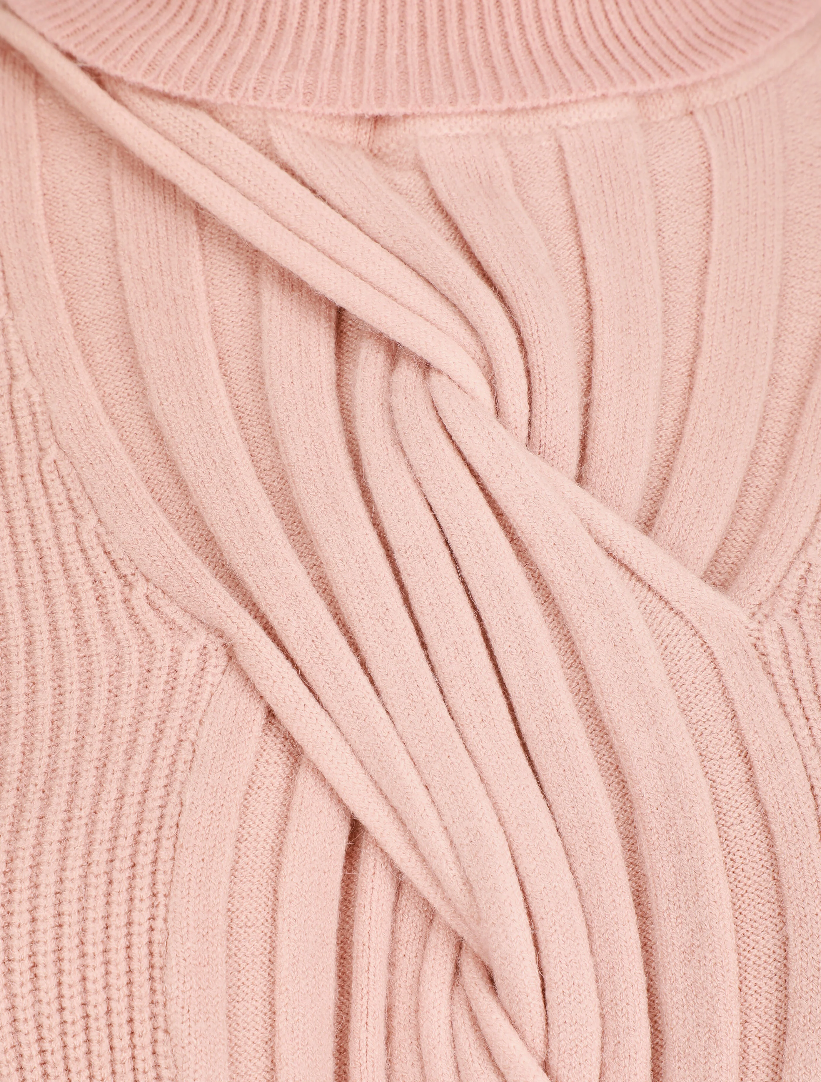 Effen coltrui met gedraaid patroon - Roze - Image 3