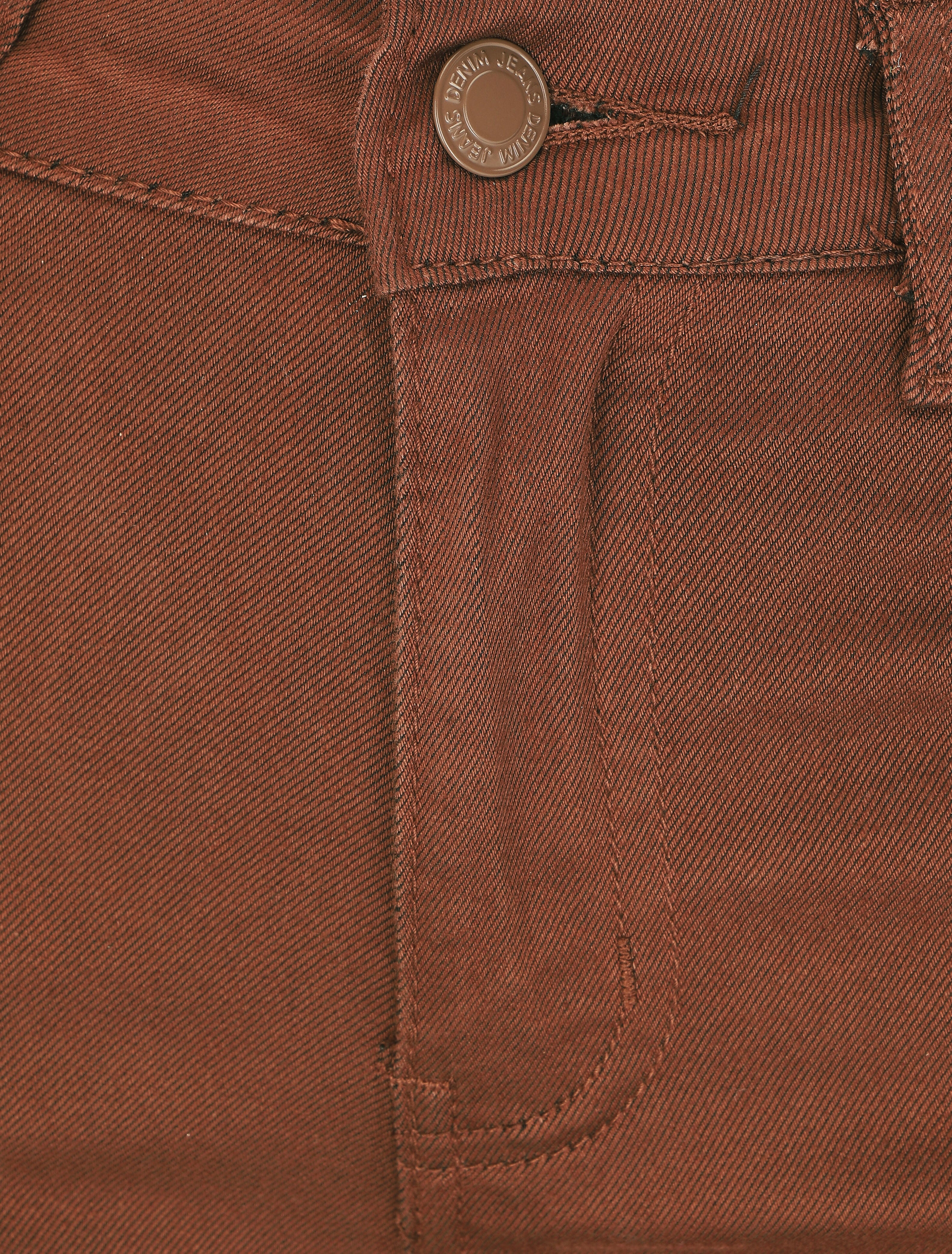 Effen flare jeans met standaard taille - bruin - Image 3