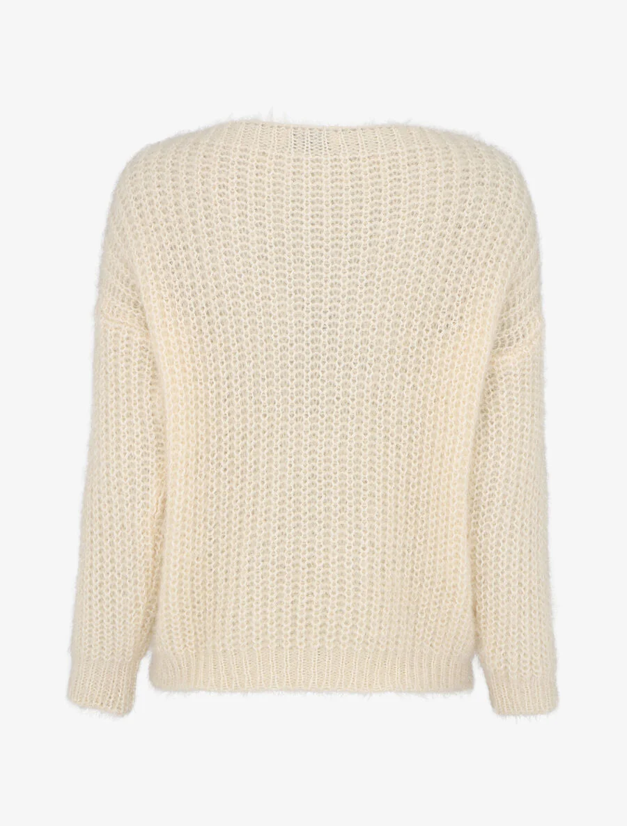 Effen. fluffy trui - beige - Image 2