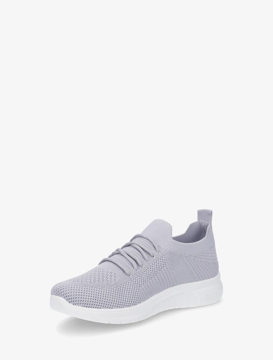 Effen gebreide sneakers - Grijs - Image 3