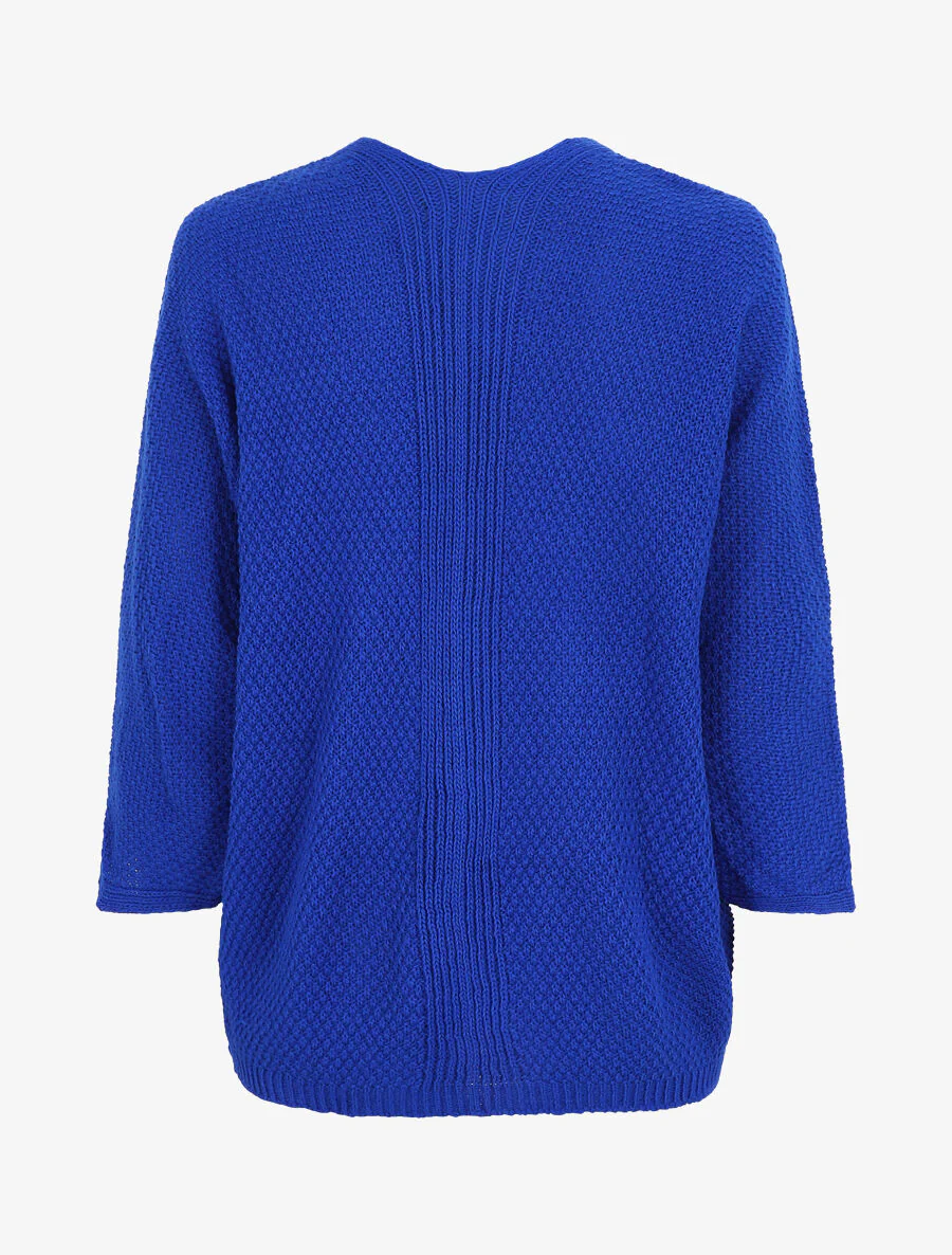 Effen halflang open vest - Koningsblauw - Image 2
