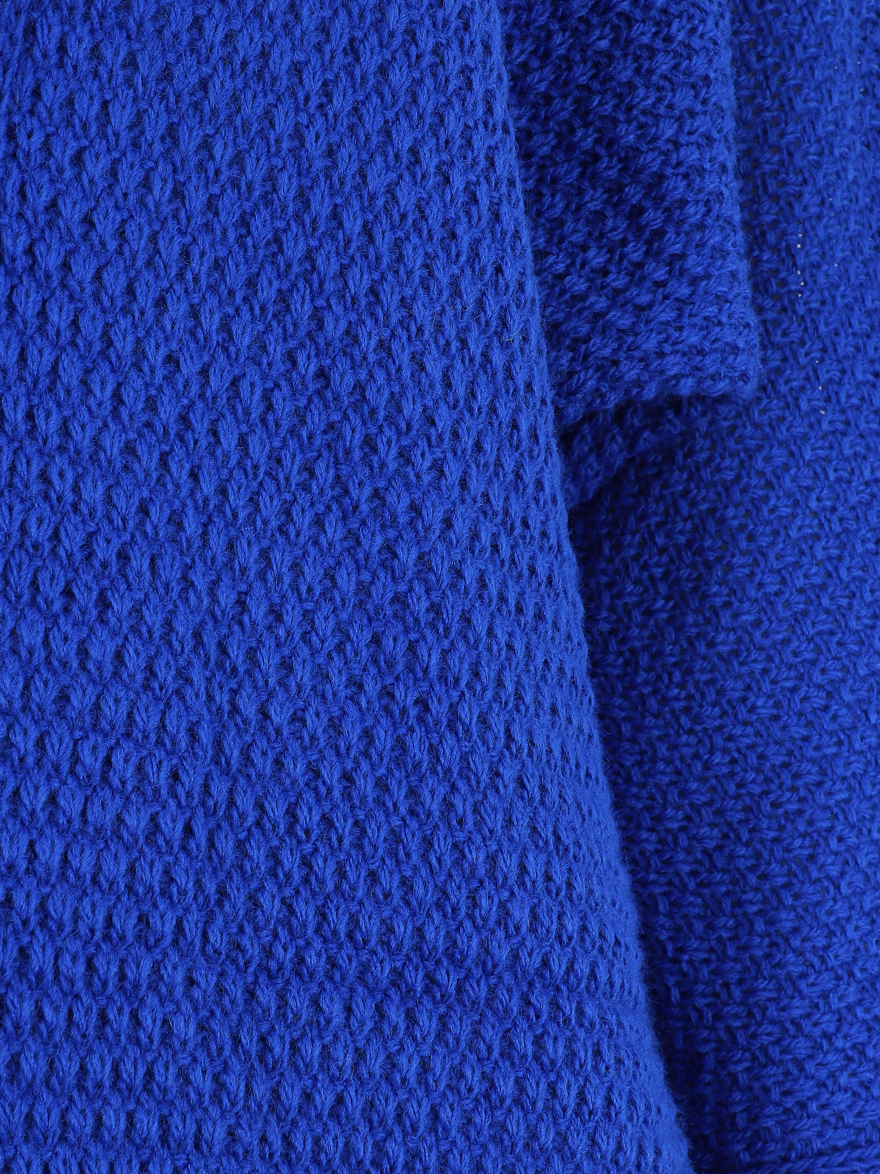 Effen halflang open vest - Koningsblauw - Image 3