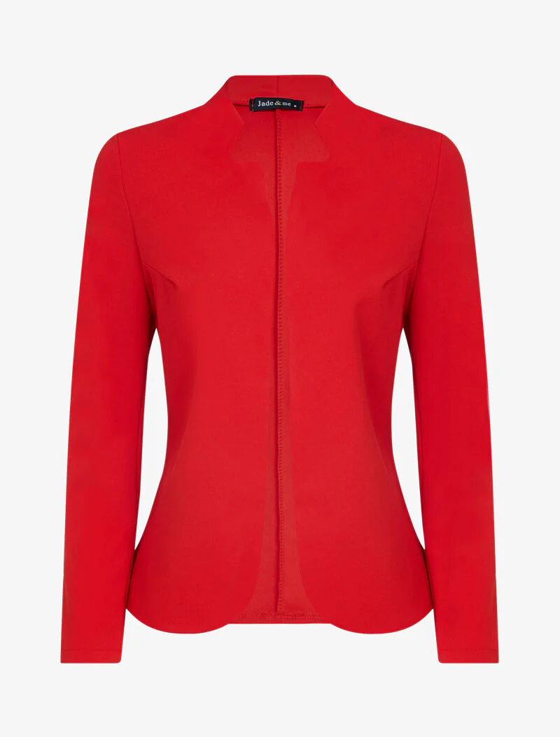 Effen jasje met reverskraag - rood