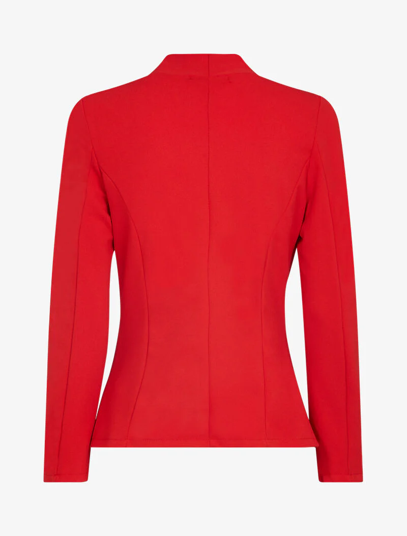 Effen jasje met reverskraag - rood - Image 2