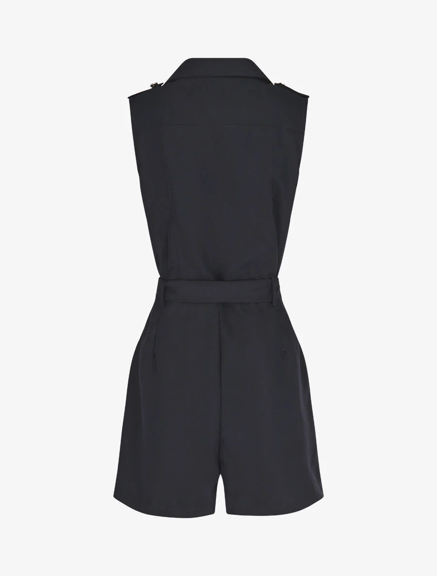 Effen jumpsuit zonder mouwen - Marineblauw - Image 2