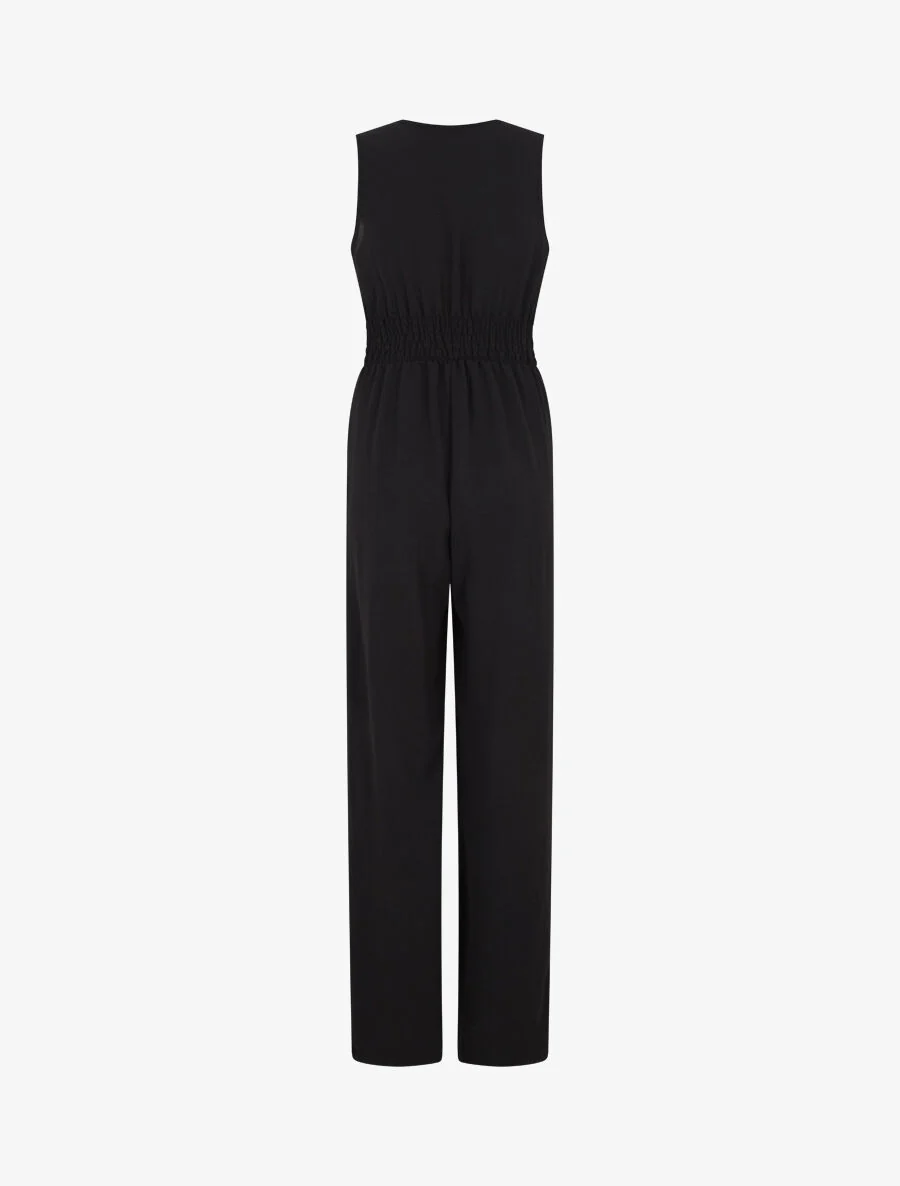 Effen jumpsuit zonder mouwen - zwart - Image 2